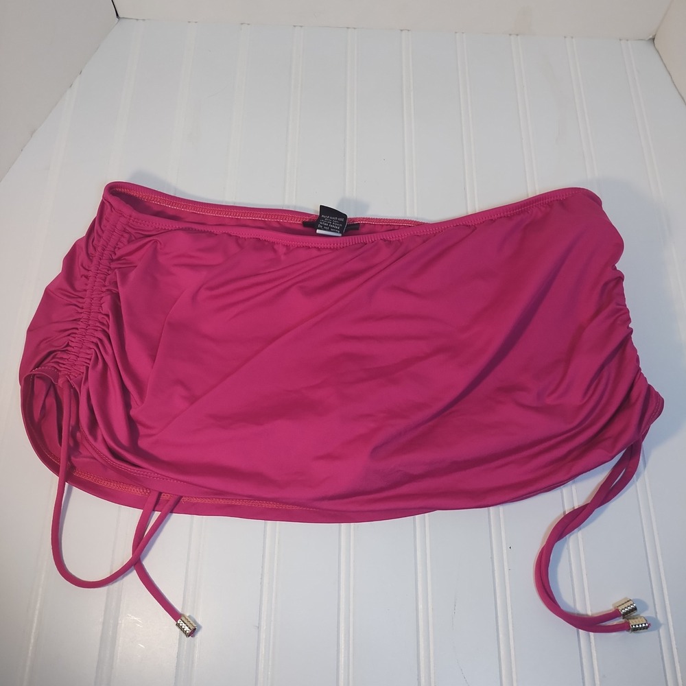 Apt 9 Womens Pink Ruched Swim Skirt Bikini Bottom Size 12